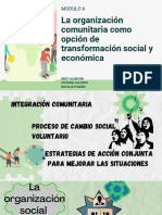 La Organización Comunitaria Como Opción de Transformación Social y Económica