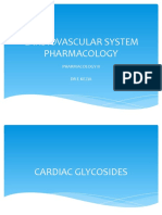 Cardiovascular System Pharmacology: Pharmacology Ii DR E Kezia