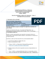 Guía de Actividades y Rúbrica de Evaluación - Unidad 1 - Tarea 1 - Actividad de Reconocimiento