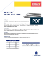 Varilla Trefilada Lisa: Diámetro (MM) Peso X Metro (KG) 4 0,099 4,2 0,109 4,5 0,125 5 0,154 5,5 0,187 6 0,222