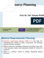 Resource Planning: Prof. Dr. Md. Mamun Habib