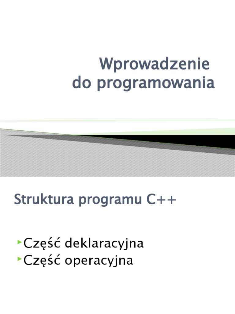Wprowadzenie Do Programowania C++ | PDF