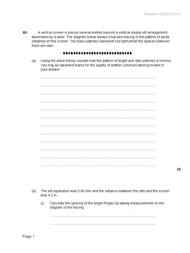 Waves and Optics Questions and Answers in One File PDF Optics