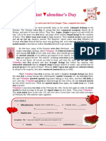 Saint Valentine's Day: I-Read The Text and Put The Verbs Into The Past Simple. Then, Complete The Chart