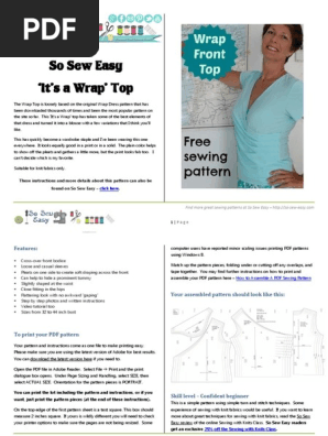 So Sew Easy - Wrap Front Top - Pattern and Instructions (1)