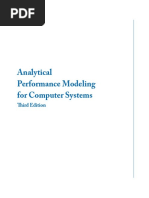 Analytical Performance Modeling For Computer Systems, 3 Ed., Claypool, 2018