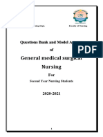 General Medical Surgical Nursing: Questions Bank and Model Answer of