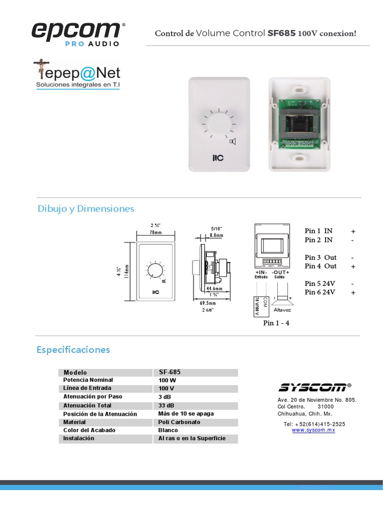 Conexion Control Audio Epcom ProAudio | PDF