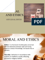 Moral and Ethics Ba LLB