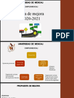 RUTA DE MEJORA UNIVERSIDAD DE MEXICALI  2020-2021