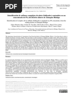 Identificación de Sulfuros Complejos de Plata (Sulfosales) Contenidos en Un Concentrado de PB, Del Distrito Minero de Zimapán Hidalgo