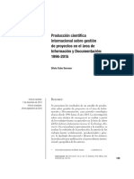 Prod científica gestión proyectos Info Doc 1996-2015