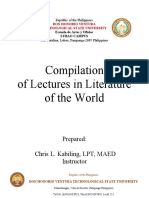 Compilation of Lectures in Literature of The World: Prepared: Chris L. Kabiling, LPT, MAED Instructor