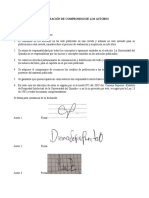 Declaración Compromiso de Autores