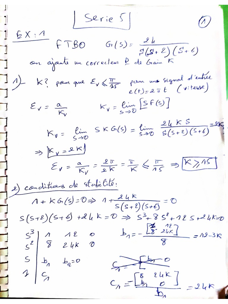 Correction TD Serie 5 INSA | PDF