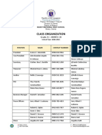 Class Organization: Grade 12 - HUMSS 2B