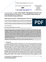 Relationship Between Total Quality Management Practice and Organizational Performance: A Conceptual Model Based On Iraq Manufacturing Industries