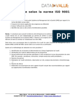 Audit Interne Selon La Norme ISO 9001 Version 2015 - Data Value