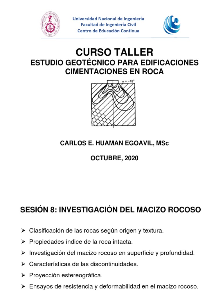 Estudio Geotécnico: Cimentaciones en Roca | PDF | Roca clástica | Roca ...