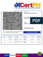 Covid-19 Vaccination Certificate: Paul Afante Fernandez