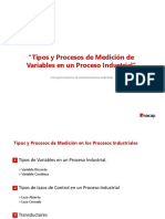 Tipos y Procesos de Medición de Variables en Un Proceso Industrial