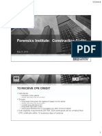 Forensics Institute: Construction Audits: To Receive Cpe Credit