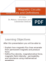 Magnetic Circuits Quantities Definitions