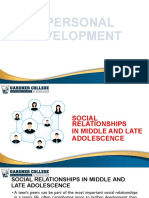 Lesson 8 - Social Relationships in Middle and Late Adolescence