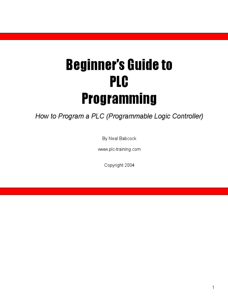 Beginner's Guide To PLC Programming: How To Program A PLC (Programmable ...