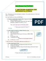 1.5 Days Planner For PAPER 3: Ca Final Advanced Auditing and Professional Ethics