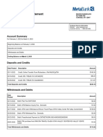 Metabank Ace Bank Statement Template