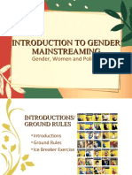 Intro to Gender Mainstreaming
