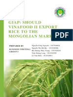 Giap: Should Vinafood Ii Export Rice To The Mongolian Market