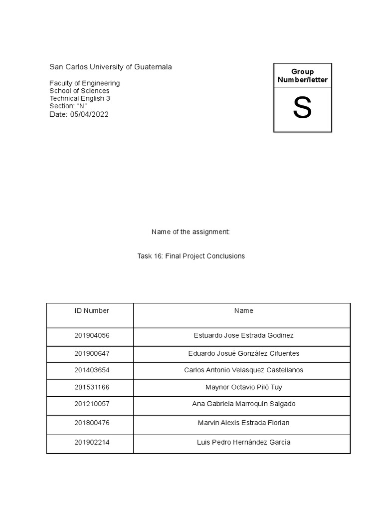 Task 16 - Final Project Conclusions - GroupS | PDF | Electric Motor ...