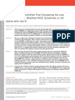 Low FODMAP Diet vs. mNICE Guidelines in IBS