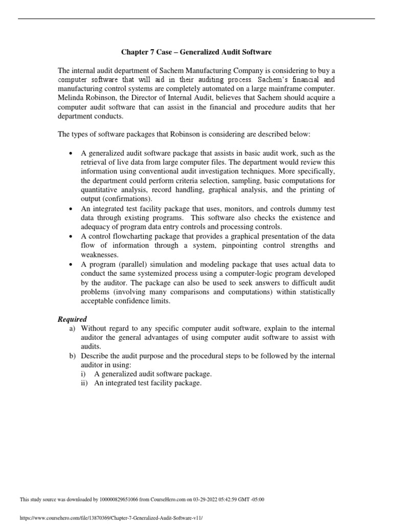 Generalized Audit Software Overview | PDF | Audit | Internal Audit