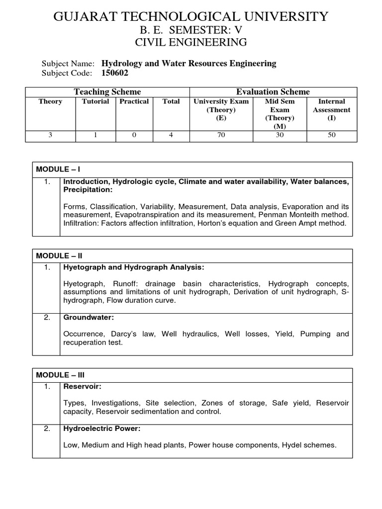 Hydrology and Water Resources Engineering | PDF | Flood | Hydrology
