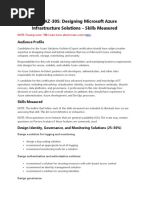 Exam Az 305 Designing Microsoft Azure Infrastructure Solutions Skills Measured