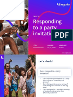 Exam Paper: I Can Respond To A Party Invitation in English