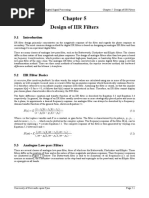 Design of IIR Filters: Difference Method, and The Bilinear Z-Transform