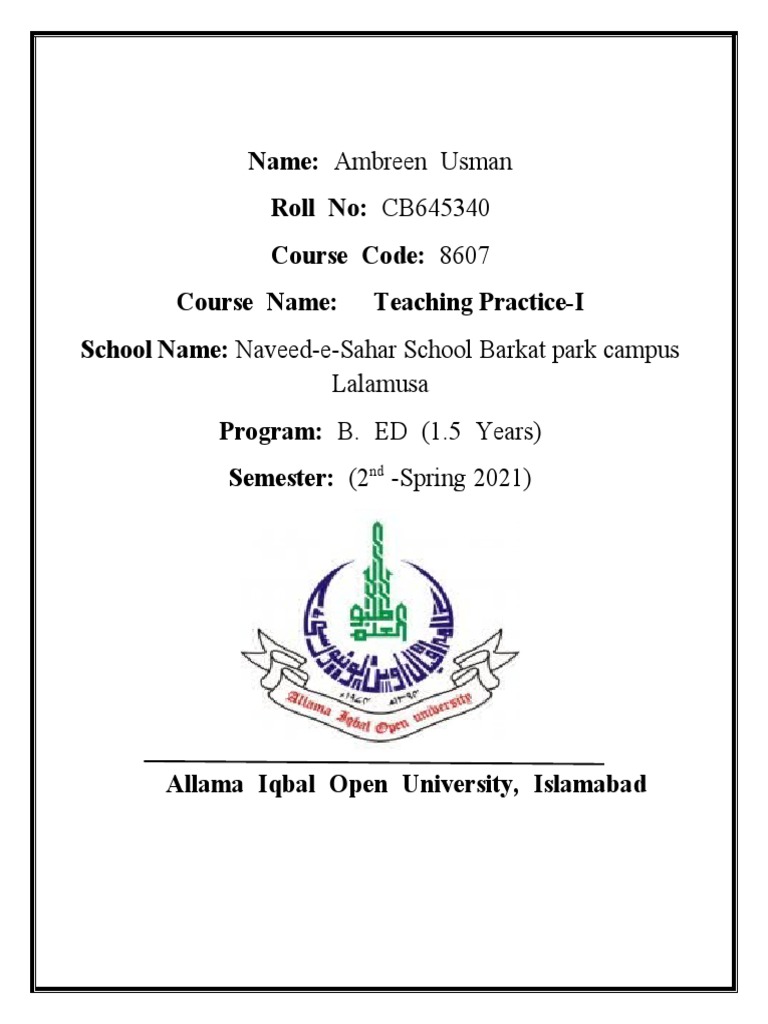 Field Notes14 (8607) PDF Classroom Mentorship