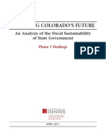 Financing Colorado's Future: An Analysis of the Fiscal Sustainability of State Government
