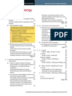 Answers To Eocqs: Cambridge International As Level Chemistry