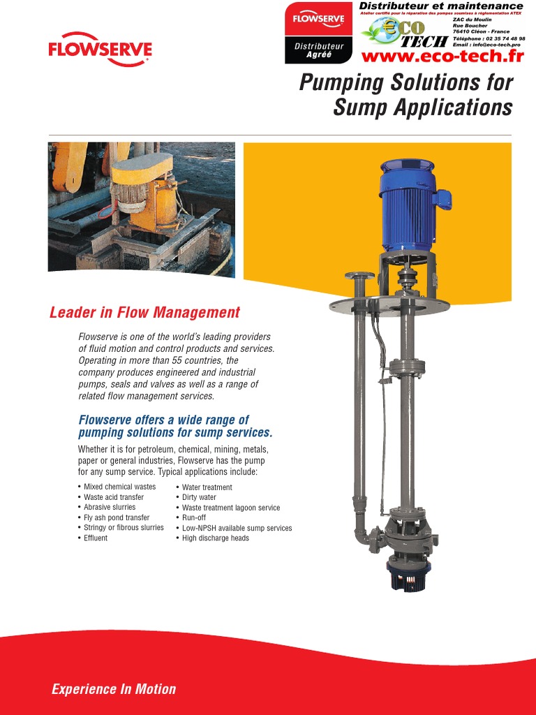 Solutions de Pompage FLOWSERVE SIHI Pour Les Applications de Puissard
