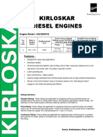 Kirloskar Fire Engine Tech Sheet