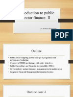 Introduction To Public Sector Finance II