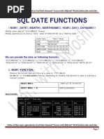 SQL-3 date time function