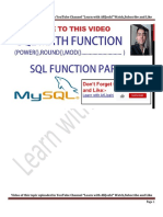 SQL Maths Functions