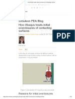 How Abaqus Treats Initial Overclosures of Contacting Surfaces