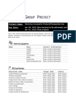 Group Project Tracking Document
